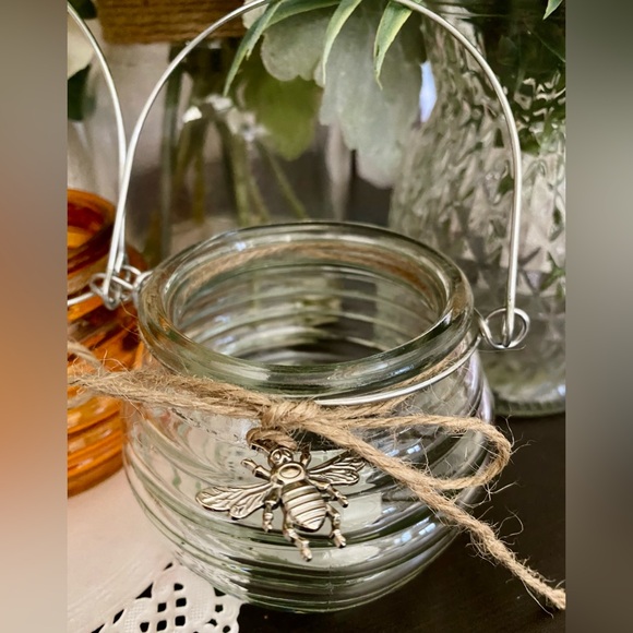 🆕🐝 “BEE LOVERS” GLASS TEA LIGHT HOLDER & DECORATIVE CONTAINER COLLECTION. NEW! - Picture 10 of 12